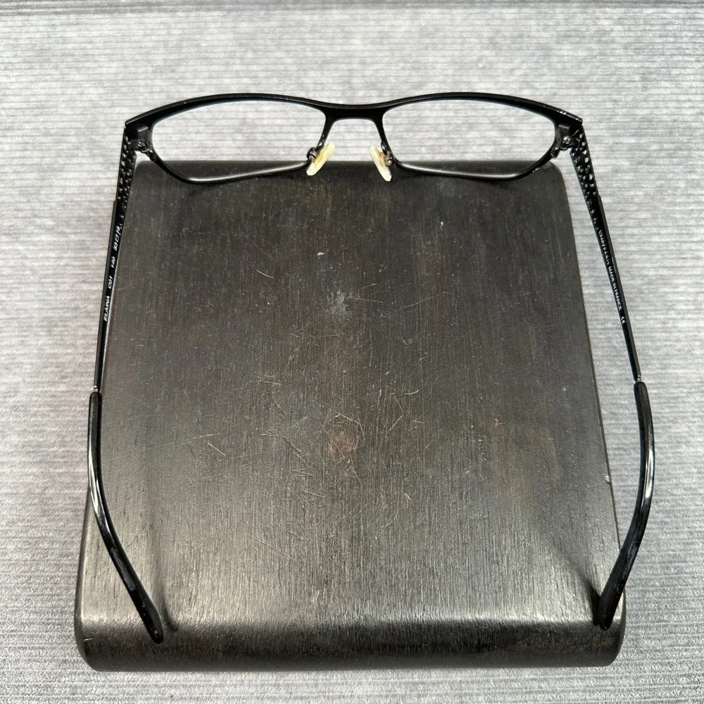 L'Amy Paris Elaina C01 Black Metal Eyeglass Frames Made in France 53-16-140